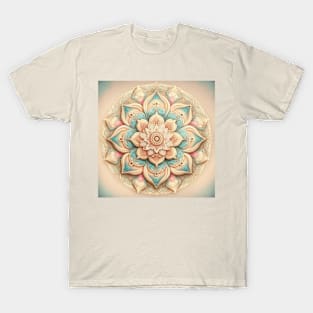 Floral mandala cream pink T-Shirt